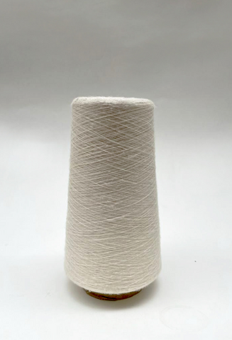 Bleached White Hemp and Organic Cotton Blended Yarn