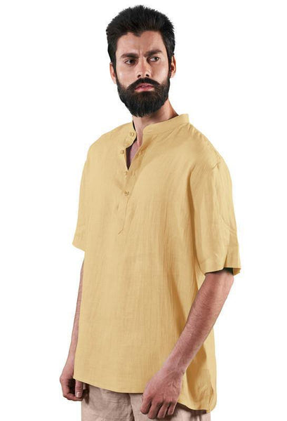 Indie Sadra Shirt - Yellow - Hemp Republic