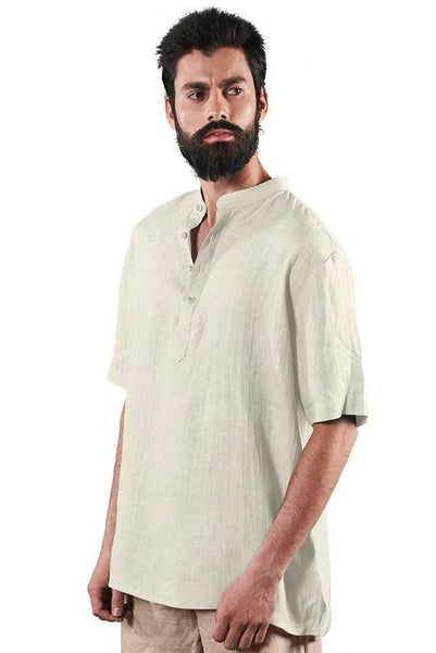 Indie Sadra Shirt - Cream - Hemp Republic