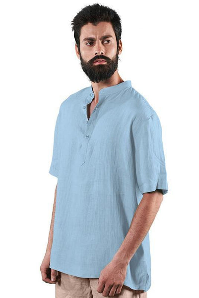 Indie Sadra Shirt - Blue - Hemp Republic